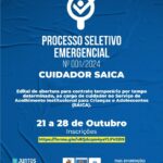 Prefeitura abre inscrições para processo seletivo ao Serviço de Acolhimento Institucional para Crianças e Adolescentes