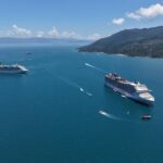 Navios de cruzeiro voltam à Ilhabela com 12 mil passageiros e tripulantes