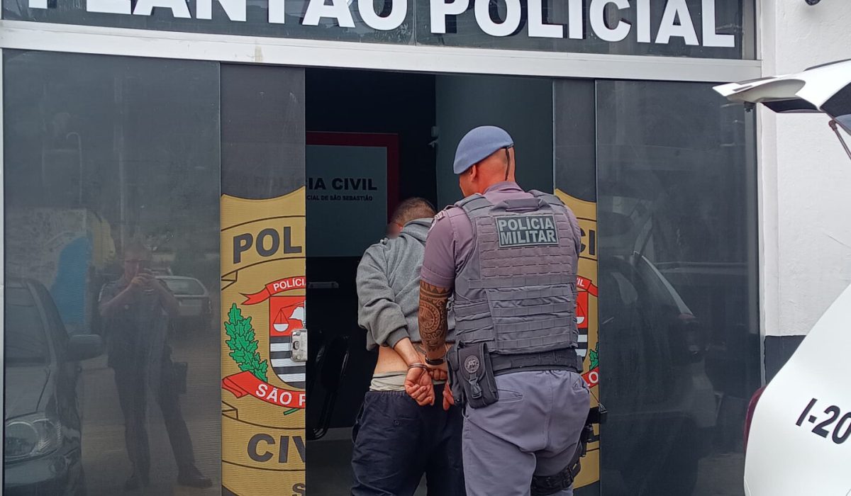 Após atacar policiais, homem é contido e preso por violência doméstica e tráfico em São Sebastião