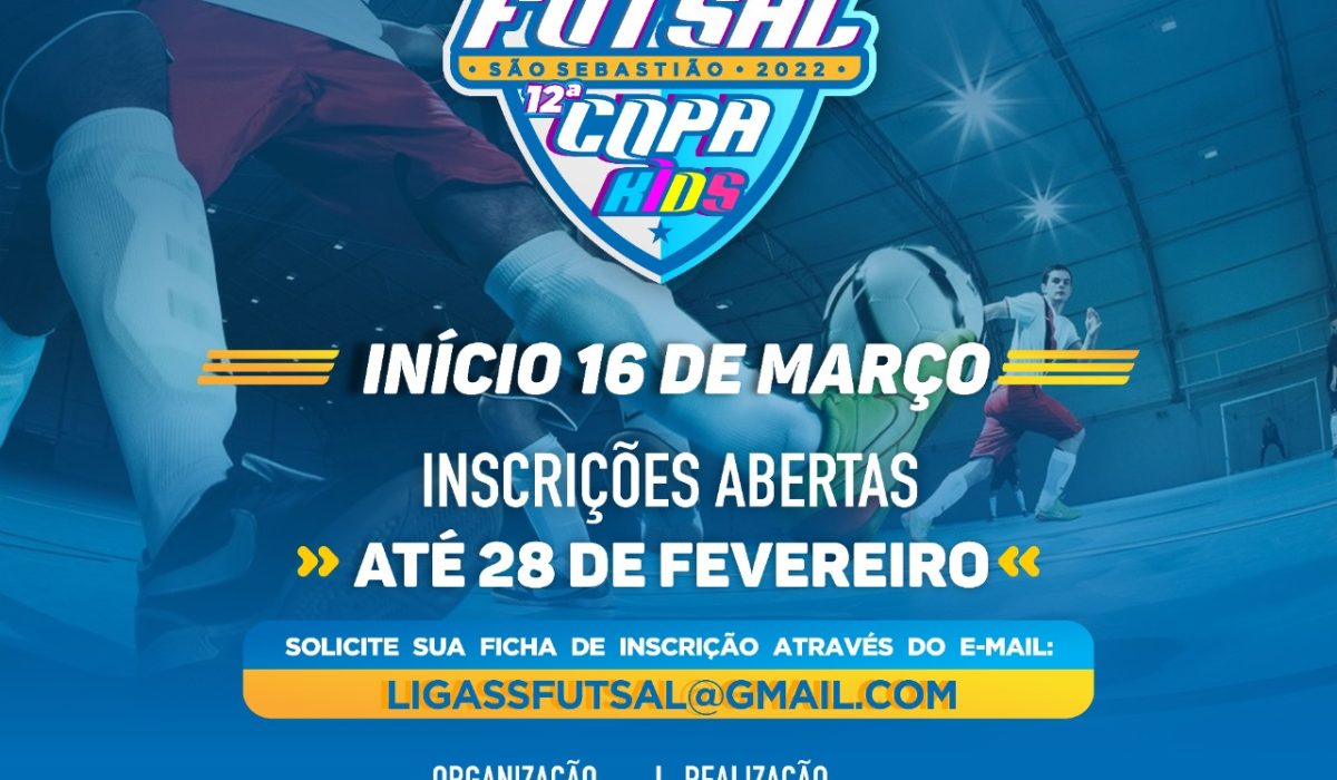 Copa Sebastianense de Futsal e Copa Kids - inscrições
