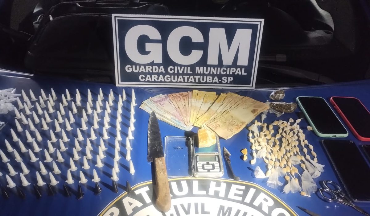 GCM estoura ponto de tráfico no bairro Jaraguá, em Caraguatatuba