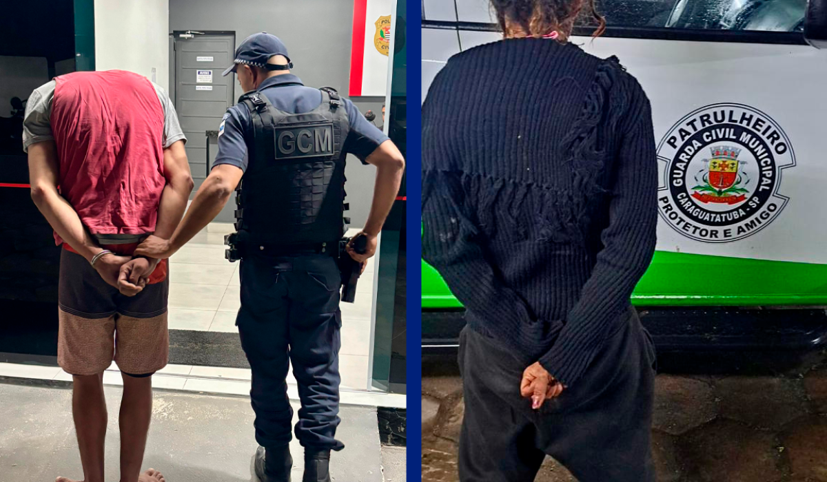 IMAGENS JUNTAS - Foragidos por homicídio e tráfico de drogas são capturados pela GCM em Caraguatatuba