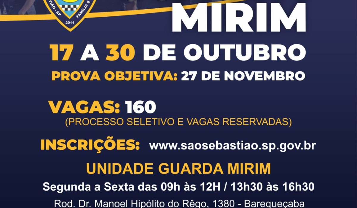 Processo seletivo Guarda-Mirim