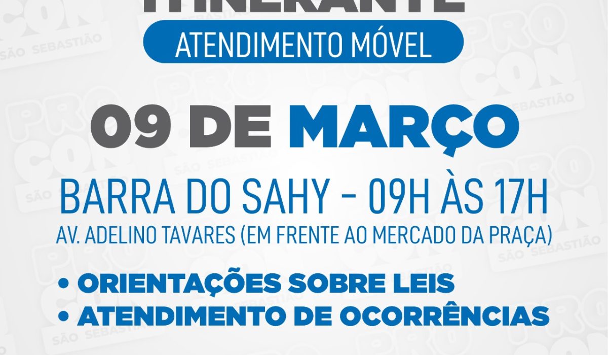 Procon Itinerante - Costa Sul - 09mar22